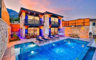 Villa Sandak 3, Bahçeli Çocuk Havuzlu Kiralık Villa